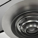 danish modern brushed aluminum ufo disc pendant light with led for dining room or kitchen island