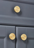 Brass Swirl Design Furniture Knobs Gold Single Hole Pulls Modern Wardrobe Kitchen Cabinet Bar Dresser Drawer Handles-Letifly Lights and Decor