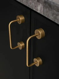 Antique Brass Furniture Handles with Backplate Wardrobe Kitchen Cupboard Cloakroom Bedside Cabinet Handle Bedroom Accessories-Letifly Lights and Decor