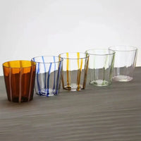 Colorful Brushed Heat-resistant Glass Cup ins style creative coffee cup retro juice cup couple home water cup-Letifly Lights and Decor