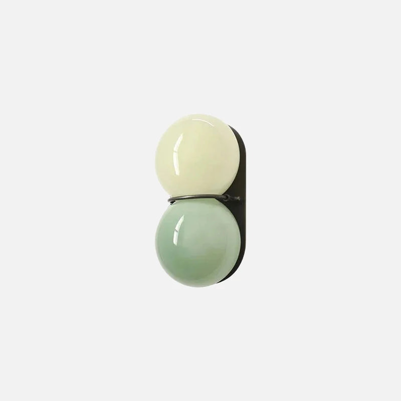 French Cream Mid-Century Green Wall Sconce, Vintage Ambient Lamp for Homestay Bedroom, Living Room, Hallway & Vanity Lighting-Letifly Lights and Decor