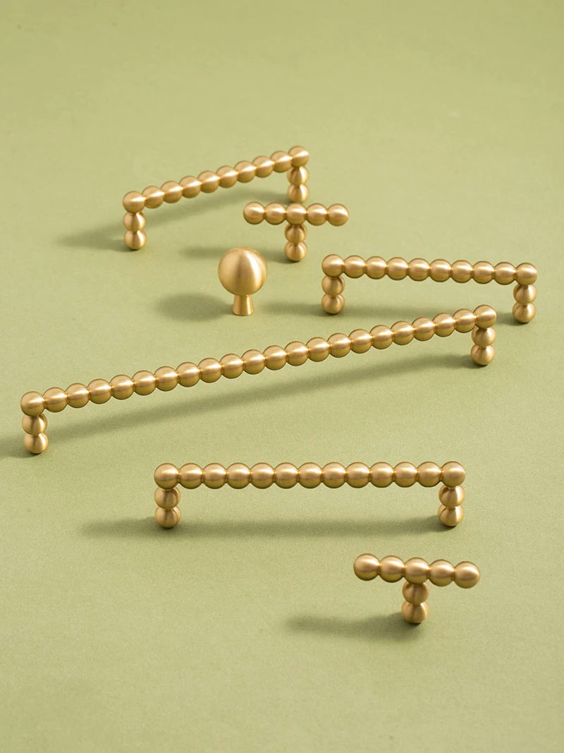 Tinhob Solid Brass Small Round Ball Handle Cabinet Wardrobe Drawer Knobs/ Shoe Cabinets for Drawers Kitchen Handles Accessories-Letifly Lights and Decor
