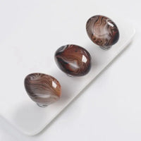 New Agate Stone Wardrobe Handle Random Color Furniture Hardware Drawer Knobs Aluminum Alloy Base Cabinet Pulls-Letifly Lights and Decor
