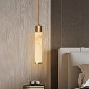 Modern Copper Light Luxury Pendant Lamp Marble Bedside Bedroom Hotel Dining Room Kitchen Stone Hallway Hanging Lighting Led-Letifly Lights and Decor