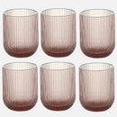 Pack of 6 Simple Vertical Striped Drinking Whiskey Glass Jars Luxury Ribbed Glass Candle Holder Container For Home Decor-Letifly Lights and Decor