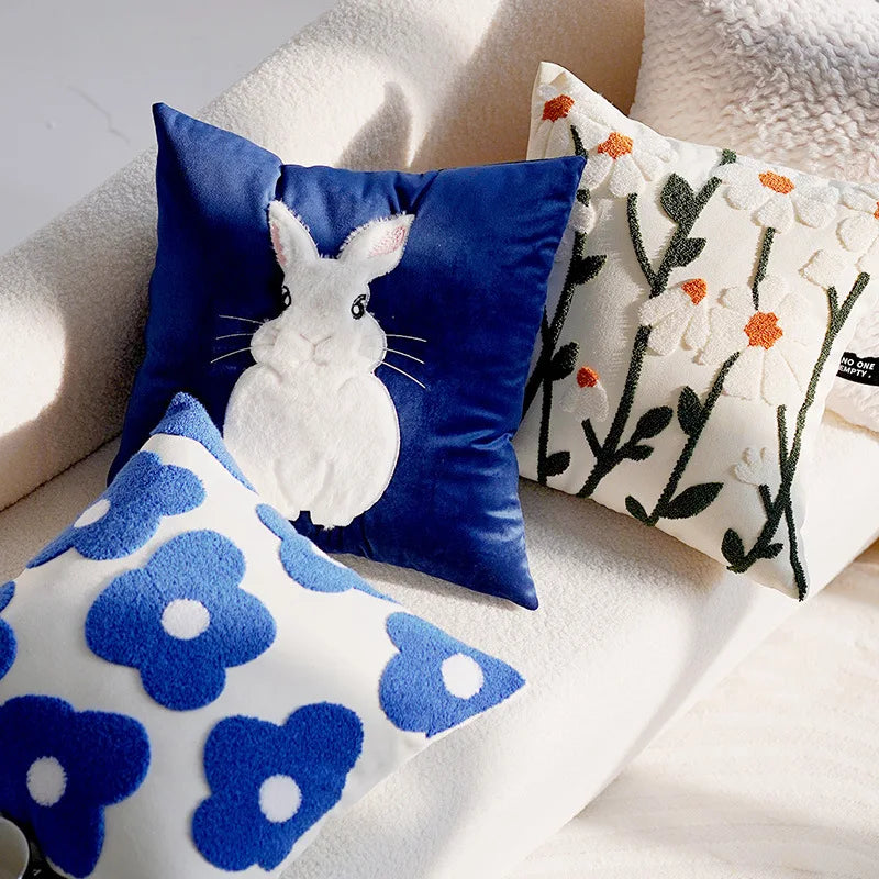 Hareloom & Daisy Bloom Pillow Cover