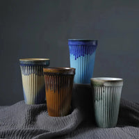 Ceramic Coffee Cup Vertical Stripe Mug