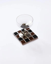 Glass Tile Coaster Drink Mosaic Coaster Square Coaster Colorful Home Decor Housewarming Gift Birthday Gifts-Letifly Lights and Decor