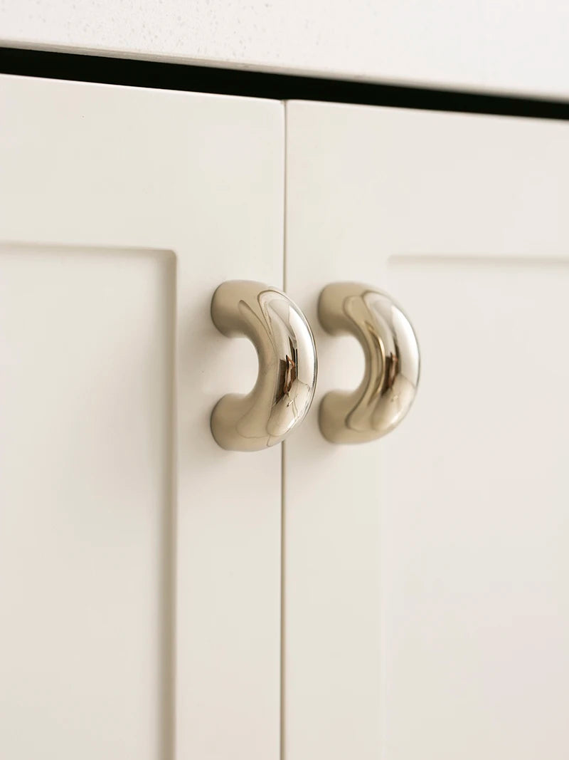 European Minimalist Brass Furniture Handle Cabinet Bar Pulls Bedroom Dresser Bedside Handle Bright Nickel Door Handle Pull-Letifly Lights and Decor