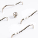 Tinyhob Brass Irregular Line Furniture Handles Bright Nicke Cupboard Wardrobe Dresser Drawer Cabinet Knobs T-Bar Decorative Knob-Letifly Lights and Decor