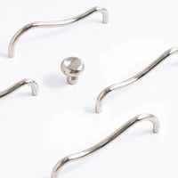 Tinyhob Brass Irregular Line Furniture Handles Bright Nicke Cupboard Wardrobe Dresser Drawer Cabinet Knobs T-Bar Decorative Knob-Letifly Lights and Decor