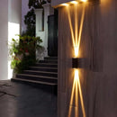 LED modern up-and-down wall lamp black aluminum outdoor indoor warm white anti-rust wall sconce
