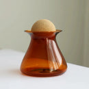 Glass storage jar airtight cork lid stained modern colorful container
