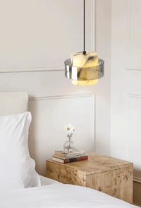 High-end Marble Pendant Lamp Natural Stone Bedroom Bedside Modern LED Luxury Chandelier Living Room Home Decor Hanging Lights-Letifly Lights and Decor