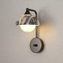 Orion Marble Sconce Black marble wall sconce alabaster stone modern luxury bedroom wall light