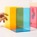 Acrylic bookends colorful modern L-shaped desk organizer