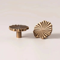 SBrass Cabinet Pulls Cup Flat Vintage Drawer Pulls Kitchen Cupboard Bathroom Dresser Cabinet Knob Hardware Antique Brass Handles-Letifly Lights and Decor