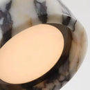 Modern natural stone Alabaster Core LED pendant lamp, dimmable marble chandelier with adjustable height for luxury bedroom bedside and kitchen bar