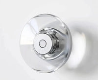 Modern round crystal LED wall sconce clear glass chrome mirror finish minimalist Italian lighting