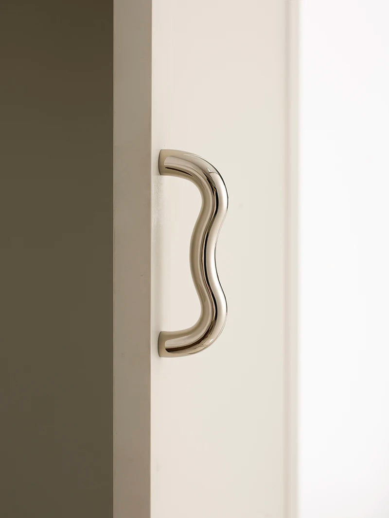 European Minimalist Brass Furniture Handle Cabinet Bar Pulls Bedroom Dresser Bedside Handle Bright Nickel Door Handle Pull-Letifly Lights and Decor