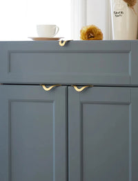 Brass Invisible Gold Handle Cabinet Door Knob Handle Desk Drawer Pulls Modern Knobs Furniture Hardware Kitchen Accessories-Letifly Lights and Decor