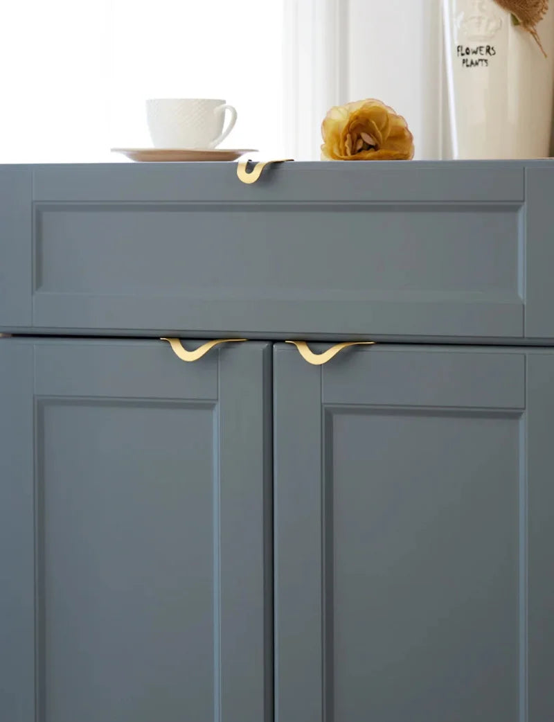 Brass Invisible Gold Handle Cabinet Door Knob Handle Desk Drawer Pulls Modern Knobs Furniture Hardware Kitchen Accessories-Letifly Lights and Decor