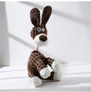 Plush corduroy squeaky dog toy animal shape durable chew toy for puppies and dogs
