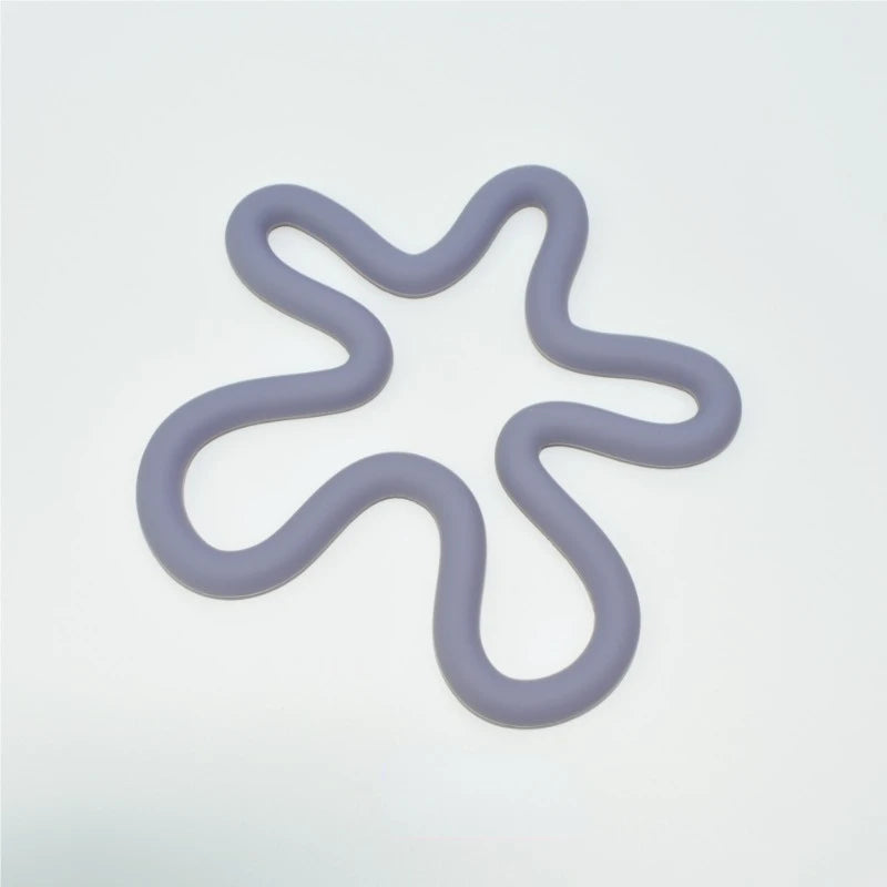 wave silicone heat resistant coaster non-slip pot holder modern kitchen mat