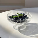 Glass Serving Dish with A Stand Snack Plates ,Snack and Candy Platter, Ice Cream Bowl,Yogurt Snack Dish Bar Dinnerware Plates-Letifly Lights and Decor