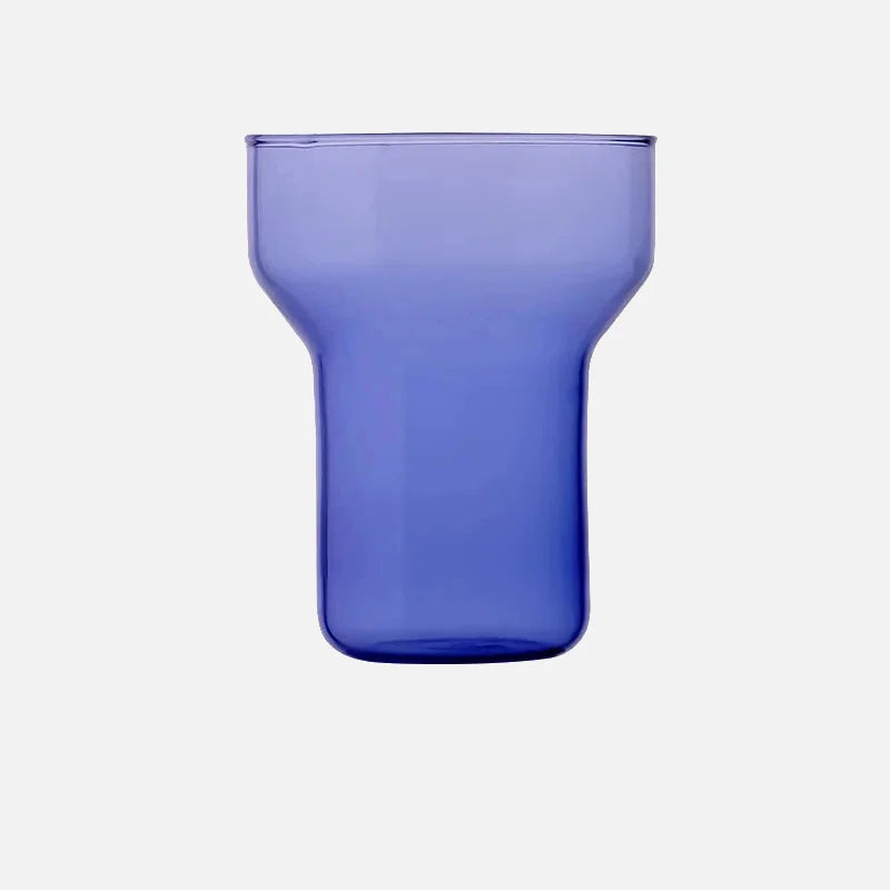 Colorful borosilicate glass kettle set with lid, modern pitcher with cup, pink blue grey clear 
