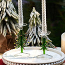 Christmas Candle Holder Glass Tree Candlestick Holders for Taper Candles for Christmas Table Centerpiece Decorations Gifts-Letifly Lights and Decor