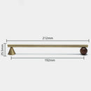 Bronze Brass + Walnut Wood Cabinet Handle and Knob Drawer Knobs T Bar Bedroom Kitchen Cupboard Hardware / Drawer Handles-Letifly Lights and Decor