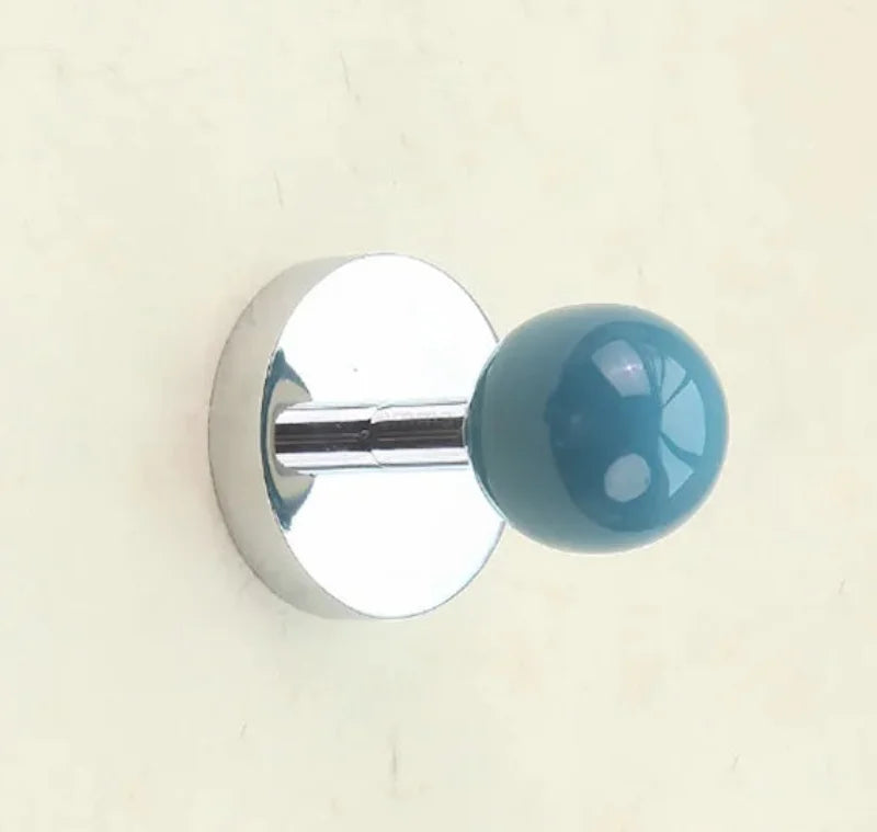 Ceramic Ball Wall Mounted Hook Towel Hooks For Bathroom Clothes Coat Hanger Punch/No Punch Dual Purpose Bedroom Door Hooks Diy-Letifly Lights and Decor