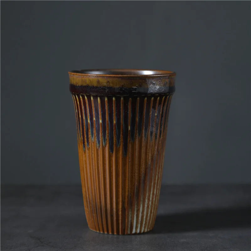 Ceramic Coffee Cup Vertical Stripe Mug