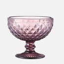 1 PC Vintage Embossed Solid Colored Goblet 300ml 10oz Glasses Goblets Stemware Ice Cream Dessert Cocktail Glass Cup Table Decor-Letifly Lights and Decor