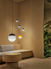 Modern Creative Colored Glass Ball LED Chandelier Restaurant Living Room Bedroom Hotel Art Pendant Lamp Home Decor Light Fixture-Letifly Lights and Decor
