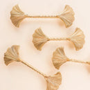 Ginkgo Leaf Brass Cabinet Door Handle Creative Personality Solid Wardrobe Nordic Gold Drawer Cabinet Handle Home Hardware-Letifly Lights and Decor