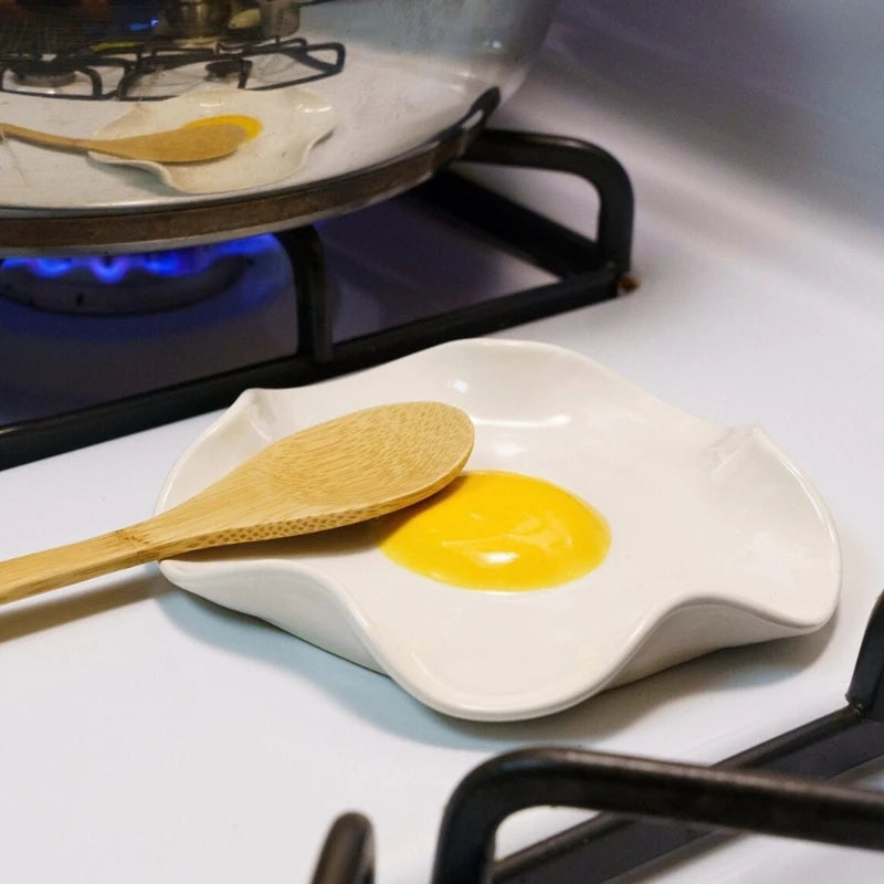 Sunny Side Ceramic Utensil Rest