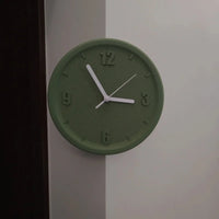 Ins Quiet Wall Clock 8inch Non-Ticking Punch-Free Corner Wall Clock Wall Decor Bedroom Technology Luxury Art Home Decoration-Letifly Lights and Decor