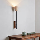 American Retro Style Wall Lamp Natural Stone E27 Bulb For Living Room Bedroom Hotel Wood Base Home Decor Sconce-Letifly Lights and Decor