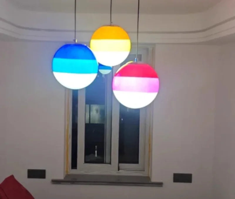 Modern Creative Colored Glass Ball LED Chandelier Restaurant Living Room Bedroom Hotel Art Pendant Lamp Home Decor Light Fixture-Letifly Lights and Decor