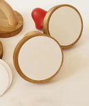 colorful wooden mushroom wall hooks for kids room nursery entryway towel bag coat hanging set with screws