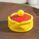 Colorful Ceramic Ashtray Living Room Desktop Fly Ash Storage Box Irregular Circular Ashtray Home Decoration Accessories Ashtray-Letifly Lights and Decor
