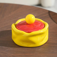 Colorful Ceramic Ashtray Living Room Desktop Fly Ash Storage Box Irregular Circular Ashtray Home Decoration Accessories Ashtray-Letifly Lights and Decor