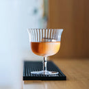 fluted crystal cocktail coupe glass elegant striped barware