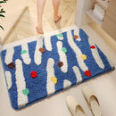 VIKAMA Candy Color Clash Floor Mat Soft Skin Non-Slip Room Entry Foyer Living Room Multi-Scene Wave Color Dots Ins Style Decor-Letifly Lights and Decor