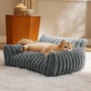 etifly Lights & Decor - Dream Lounge Pet Bed - Plush Ribbed Pet Sofa Breathable Bed for Cats and Small Dogs