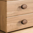 Cabinet handle solid walnut smooth pebble shape modern design