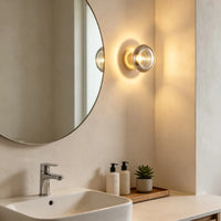Modern Grey Glass LED Wall Lamp Gold Aluminium Mini Wall Light Fixtures For Indoor Stairs Bedside Parlor Atmosphere-Letifly Lights and Decor