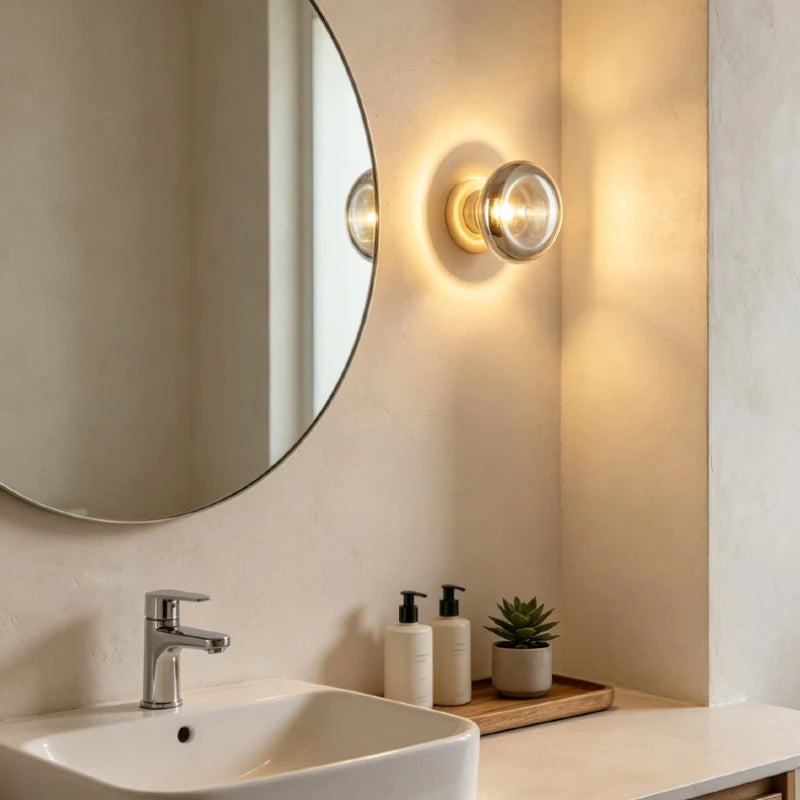 Modern Grey Glass LED Wall Lamp Gold Aluminium Mini Wall Light Fixtures For Indoor Stairs Bedside Parlor Atmosphere-Letifly Lights and Decor